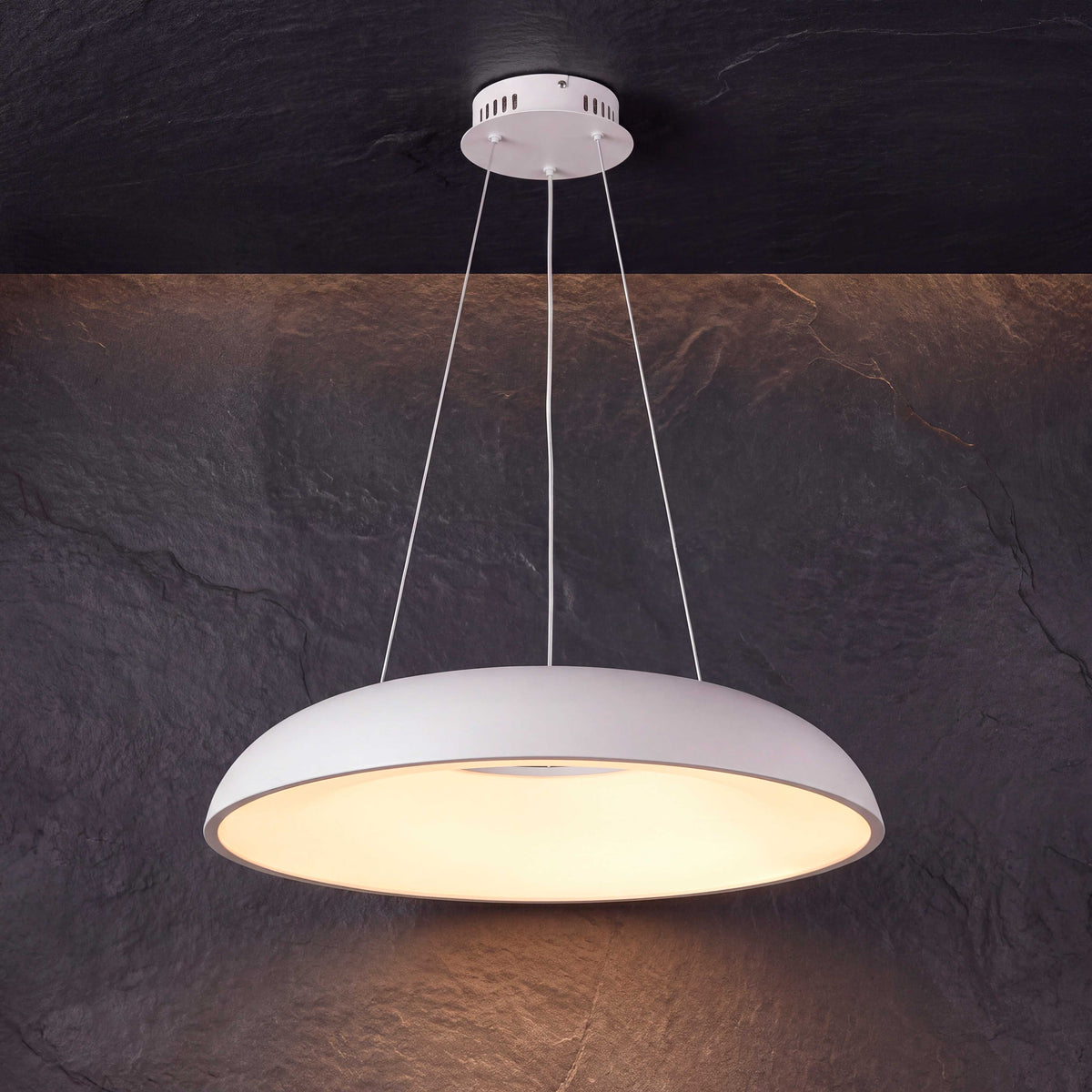 LÁMPARA COLGANTE LED ALBA WHITE + CONTROL REMOTO