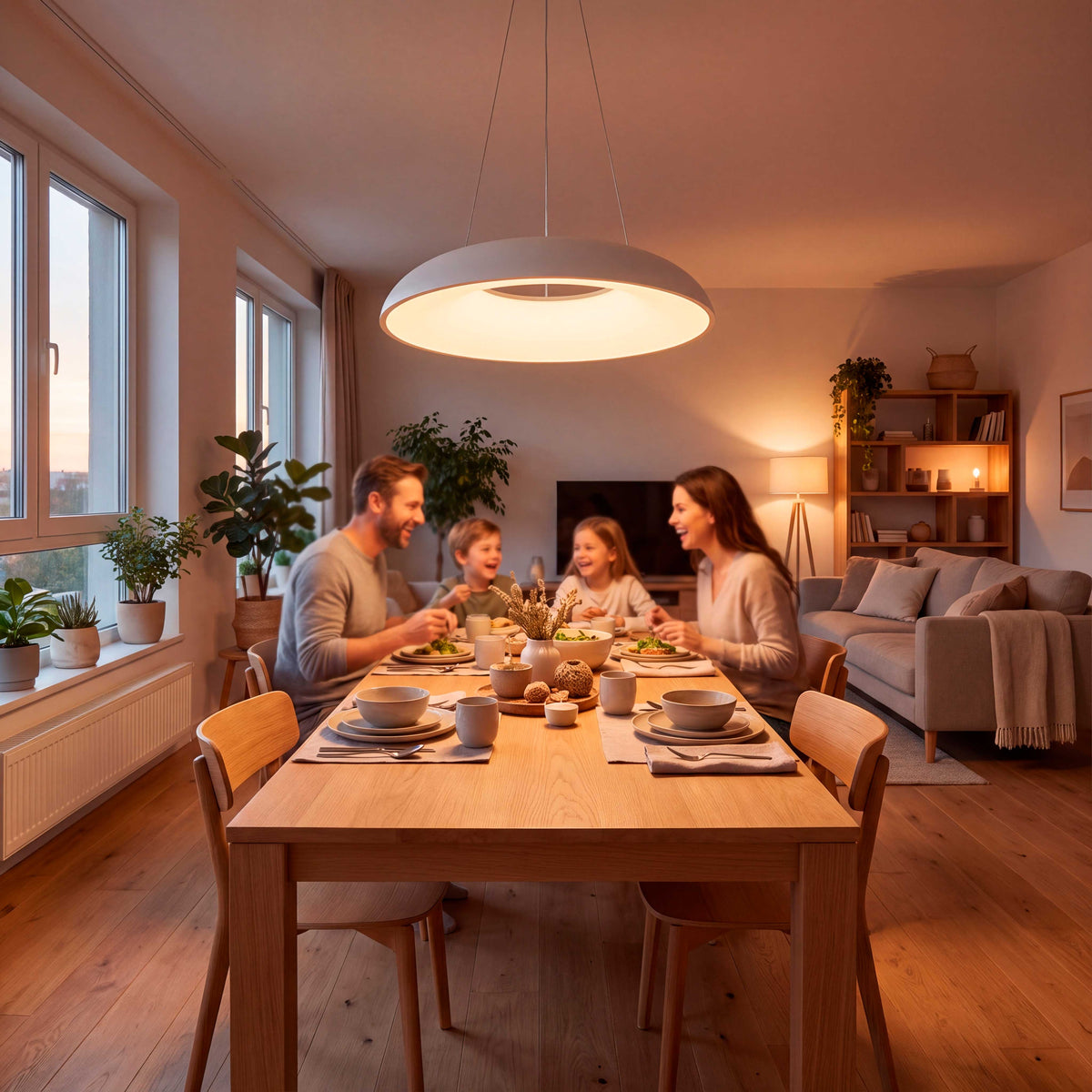 LÁMPARA COLGANTE LED ALBA WHITE + CONTROL REMOTO