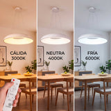 LÁMPARA COLGANTE LED ALBA WHITE + CONTROL REMOTO