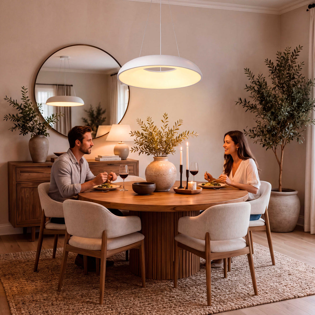 LÁMPARA COLGANTE LED ALBA WHITE + CONTROL REMOTO