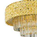 LÁMPARA COLGANTE LED MALAK KRYSTAL GOLD - SIN FOCO