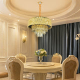 LÁMPARA COLGANTE LED MALAK KRYSTAL GOLD - SIN FOCO