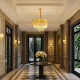 LÁMPARA COLGANTE FATIMA KRYSTAL GOLD + FOCO VELA E14 4W TRANSP LUZ CÁLIDA