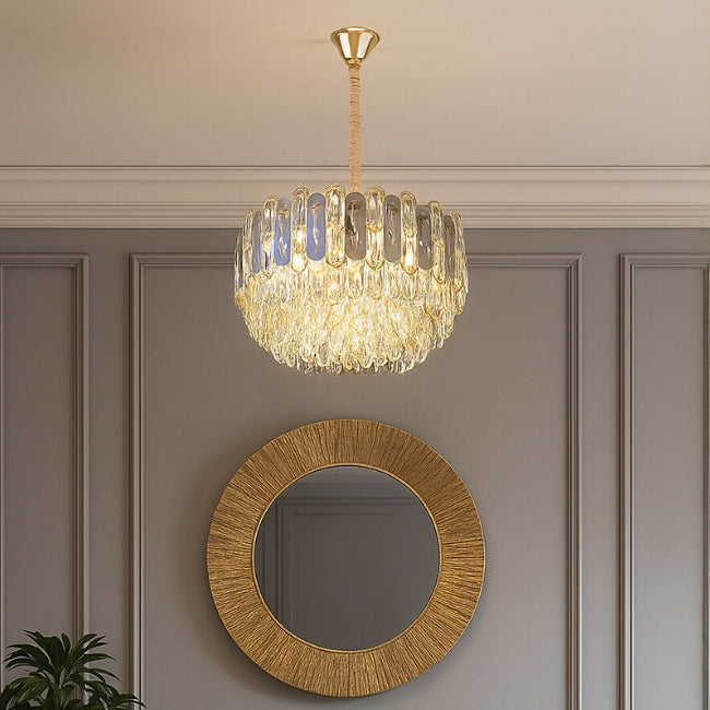 LÁMPARA COLGANTE ZAHRA KRYSTAL GOLD - SIN FOCO