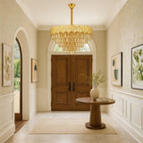 LÁMPARA COLGANTE SALMA KRYSTAL GOLD + FOCO VELA E14 4W TRANSP LUZ CÁLIDA