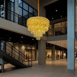 LÁMPARA COLGANTE LAYLA KRYSTAL GOLD + FOCO VELA E14 4W TRANSP LUZ CÁLIDA