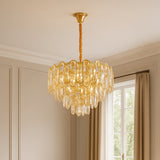 LÁMPARA COLGANTE LED RANIA KRYSTAL GOLD - SIN FOCO