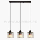 LÁMPARA COLGANTE ALBA LINE BLACK AND CRISTAL LED ECOLAMPS