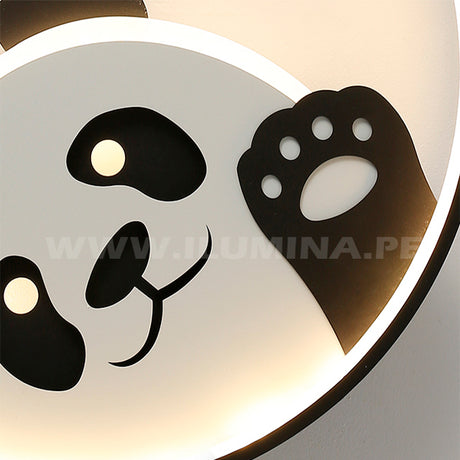 LÁMPARA DE TECHO INFANTIL PANDA KIDS LED + CONTROL REMOTO