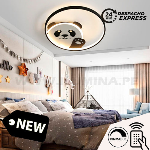 LÁMPARA DE TECHO INFANTIL PANDA KIDS LED CONTROL REMOTO – i-Lumina