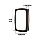 LÁMPARA DE PARED EXTERIOR AMIRA BLACK LED 18W LUZ CÁLIDA