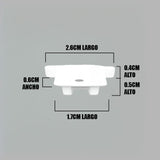 SET TAPA INICIAL + TAPA FINAL PARA PERFIL EMPOTRABLE LED LED