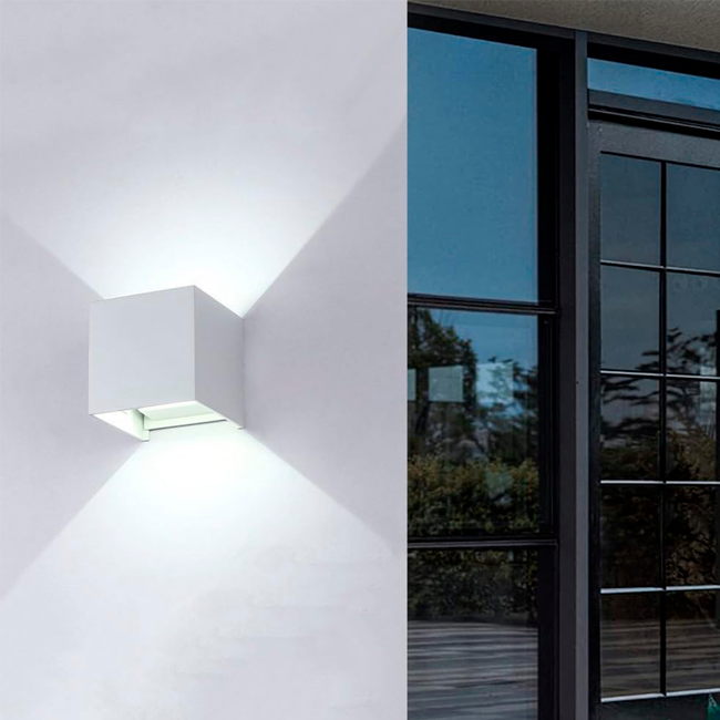 LÁMPARA DE EXTERIOR CUBE LED WHITE 6W LUZ BLANCA