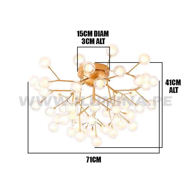 LÁMPARA DE TECHO ARTEMISA GOLD LED