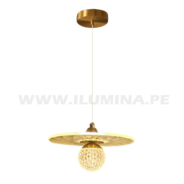 LÁMPARA COLGANTE BIANCA GOLD LED TRICOLOR