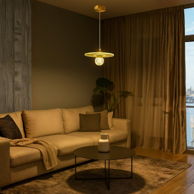 LÁMPARA COLGANTE LED TRICOLOR 12W BIANCA GOLD