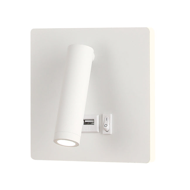 LÁMPARA DE PARED INTERIOR ELISABETTA LED 8W + USB Y LUZ INTERMEDIA DE LECTURA LED 3W