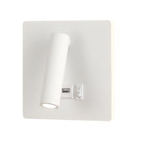 LÁMPARA DE PARED INTERIOR ELISABETTA LED 8W + USB Y LUZ INTERMEDIA DE LECTURA LED 3W