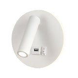 LÁMPARA DE PARED INTERIOR GINEVRA LED 7W + USB Y LUZ INTERMEDIA DE LECTURA LED 3W