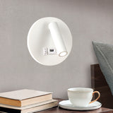 LÁMPARA DE PARED INTERIOR GINEVRA LED 7W + USB Y LUZ INTERMEDIA DE LECTURA LED 3W