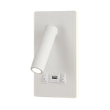 LÁMPARA DE PARED INTERIOR GIOVANNA LED 9W + USB Y LUZ INTERMEDIA DE LECTURA LED 3W