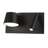 LÁMPARA DE PARED INTERIOR ISABELLA LED 10W + USB Y LUZ INTERMEDIA DE LECTURA LED 3W