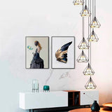 LÁMPARA COLGANTE MERCED BLACK 08 LUCES LED