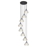 LÁMPARA COLGANTE MERCED BLACK 08 LUCES LED