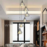 LÁMPARA COLGANTE MERCED BLACK 08 LUCES LED