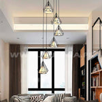 LÁMPARA COLGANTE LED MERCED BLACK 08 LUCES LED