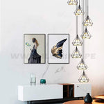 LÁMPARA COLGANTE LED MERCED BLACK 08 LUCES LED