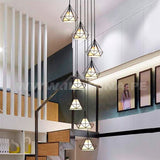 LÁMPARA COLGANTE MERCED BLACK 08 LUCES LED