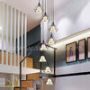 LÁMPARA COLGANTE LED MERCED BLACK 08 LUCES LED