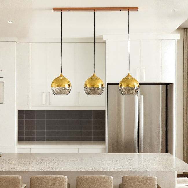 LÁMPARA COLGANTE TRÍO VANILA GOLD - SIN FOCO