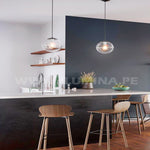 LÁMPARA COLGANTE BRUSELLAS BLACK LED