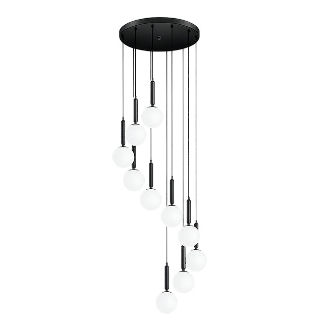LÁMPARA COLGANTE CASCADA SIRENA BLACK / SIN FOCOS