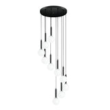 LÁMPARA COLGANTE CASCADA SIRENA BLACK / SIN FOCOS