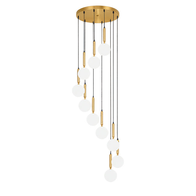 LÁMPARA COLGANTE CASCADA SIRENA GOLD / SIN FOCOS