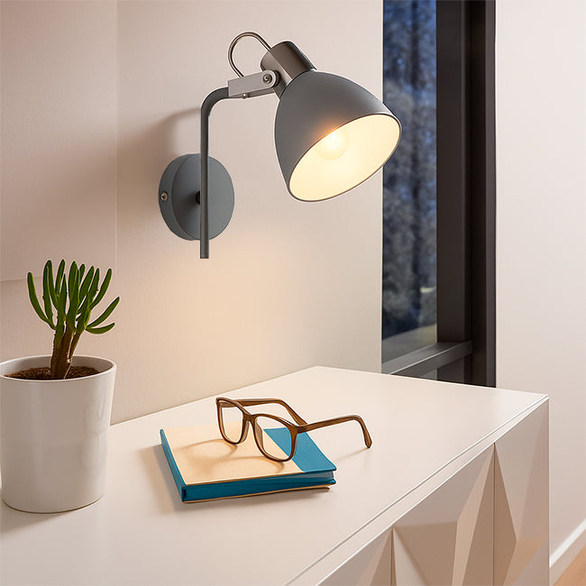 LÁMPARA DE PARED INTERIOR REINA SILVER AND GRAY