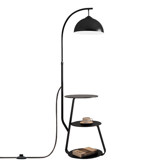 LÁMPARA DE PIE PASQUALINA BLACK LED CON MESA / SIN FOCO