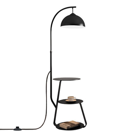 LÁMPARA DE PIE PASQUALINA BLACK LED CON MESA / SIN FOCO