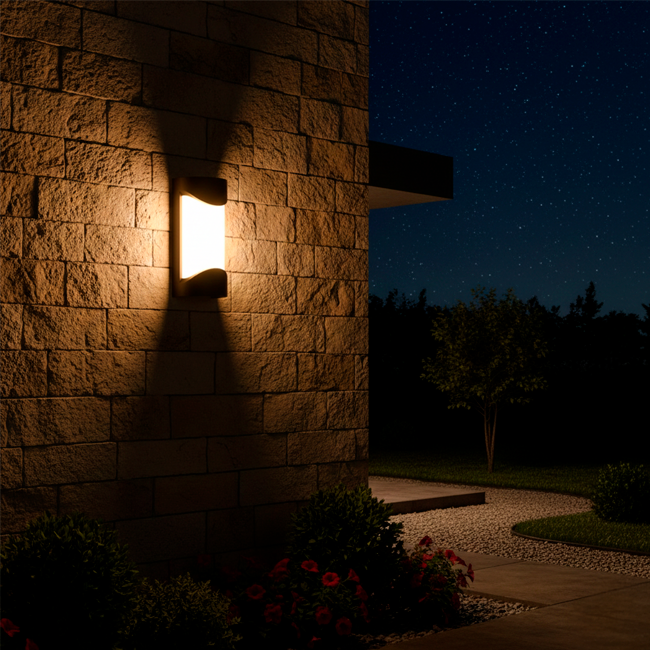 LÁMPARA DE EXTERIOR PATRICIA LED BLACK 12W LUZ CÁLIDA