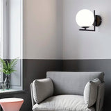 LÁMPARA DE PARED INTERIOR LUX BLACK LED + FOCO LED FILAMENTO G45 4W E27 TRANSPARENTE