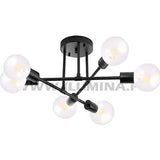 LÁMPARA COLGANTE OLENKA BLACK LED + FOCO LED G95 FILAMENTO TRANSPARENTE 4W LUZ CÁLIDA