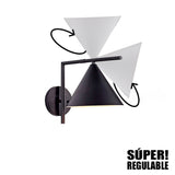 LÁMPARA DE PARED INTERIOR ZAFIRO BLACK - SIN FOCO