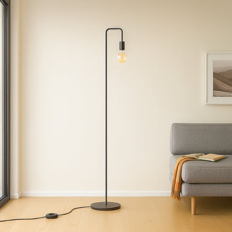 LÁMPARA DE PIE MINIMALISTA VINTAGE BELLA LED + FOCO LED G95 FILAMENTO ÁMBAR 4W 2700K LUZ CÁLIDA