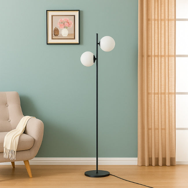 LÁMPARA DE PIE TRAZZO LUX BLACK - SIN FOCOS