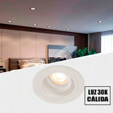 SET COMPLETO - SPOT EMPOTRABLE RECESADO MARIANA CON DICROICO LED 8W LUZ CÁLIDA