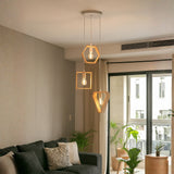 LÁMPARA COLGANTE WOOD CRISTINA NATURAL + FOCO LED TRANSPARENTE G95 4W LUZ CÁLIDA