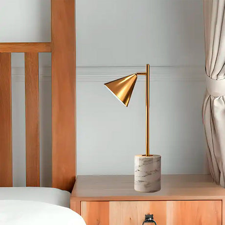 LÁMPARA DE MESA GENESIS GOLD LED + FOCO LED 12W LUZ CÁLIDA